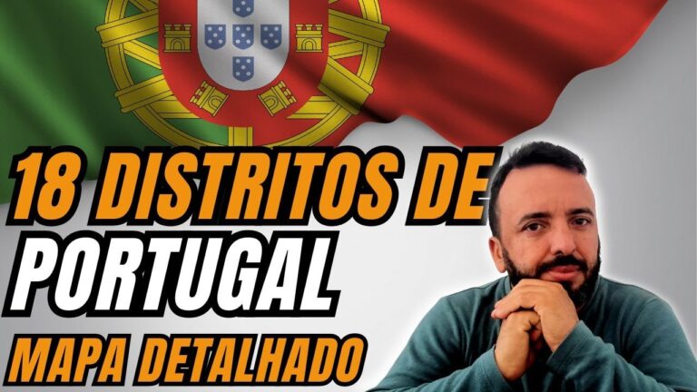 Mapa de Portugal: Norte, Centro e Sul